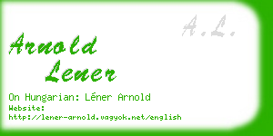 arnold lener business card