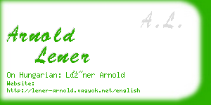 arnold lener business card